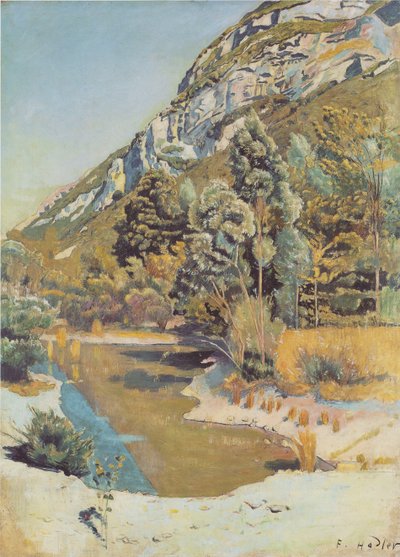 Am Fuß des Petit Salève von Ferdinand Hodler